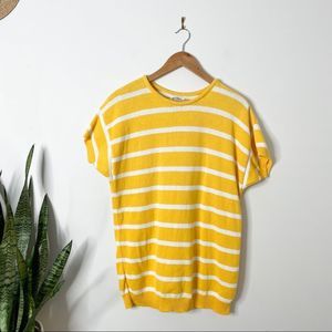 Vintage 90's Regatta Sport Yellow White Sweater